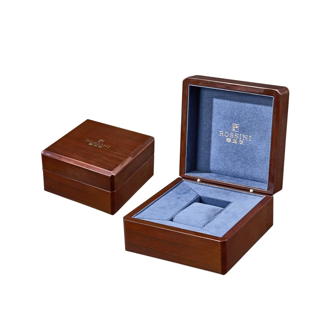 Caixa de embalagem em madeira mate com acabamento em Design de luxo, mate, mate, quadrada, armazenamento de relógio Caso