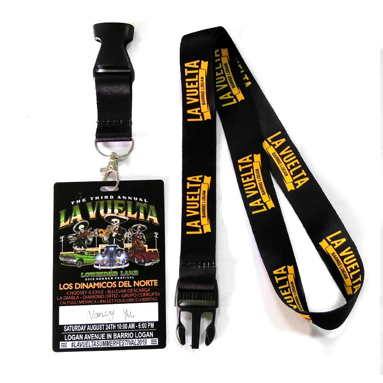 China Wholesale/Supplier Polyester Strap Printed Design Fabric Lanyard Badge Holder