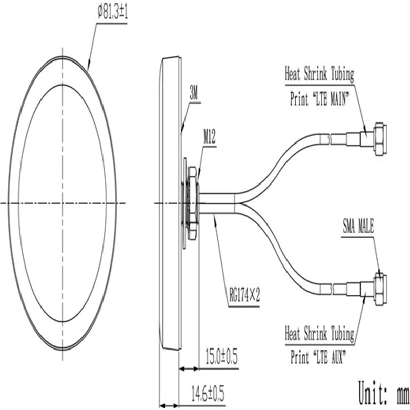 GPS/Glonass/4G+GSM/3G Combo Antenna with SMA Connectorgl-Dy046L-12