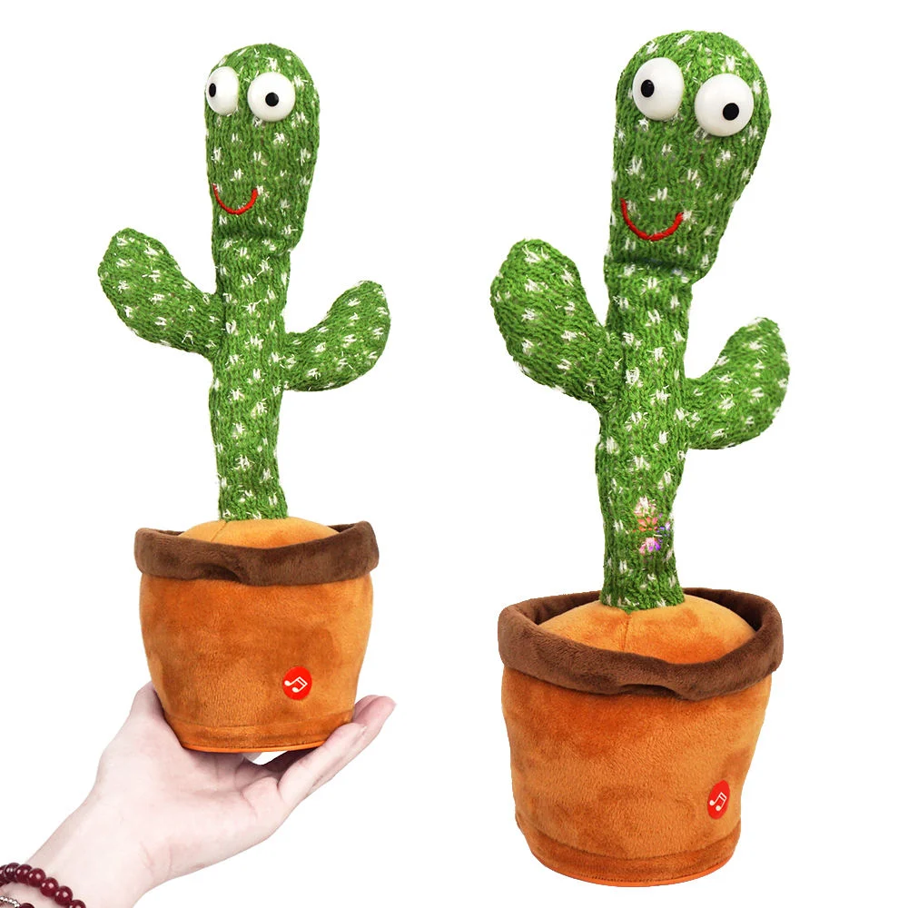 Funny Cactus Plush Toy Electronic Singing and Shake Dancing Cactus