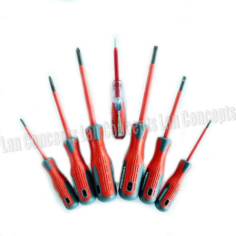 6PCS Screwdriver Set with Magnetic Slotted and Phillips Bits Screwdriver