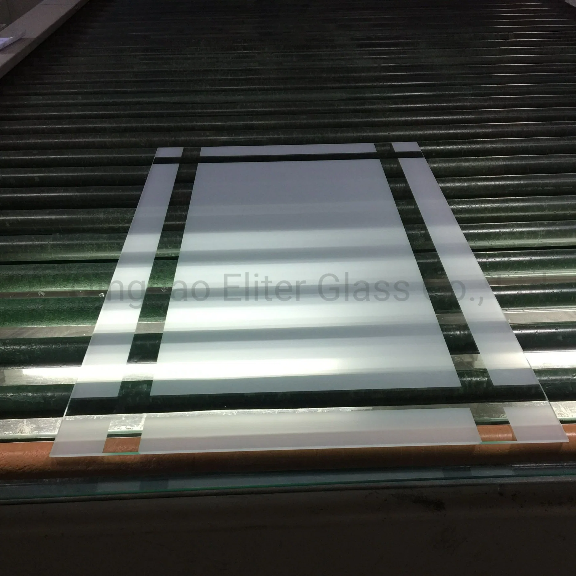 Clear Float Glass Acid Etched Privacy Tempered Toughened Frosted Privacy Obscure Sandblasting Sandblast Safety Panel Glass