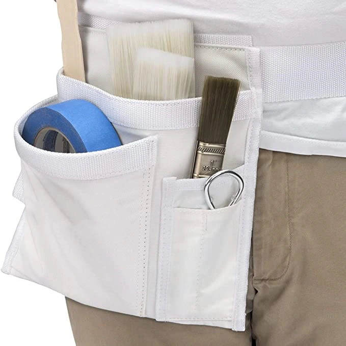 Water Proof Single Side Tool Belt & Work Apron for Painters, Carpenters Painters Pouch Durable Canvas Adjustable Belt Bag