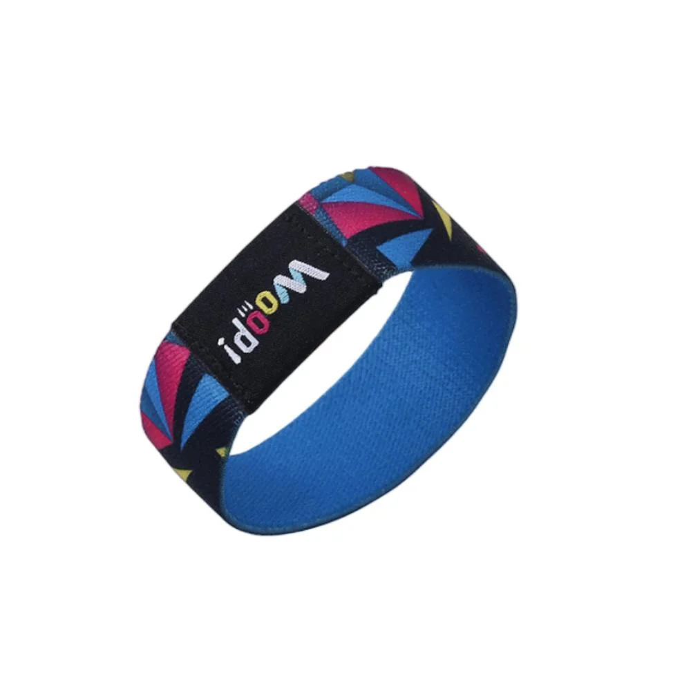 Customized Popular Programmable Tk4100 RFID Woven Elastic Wristband