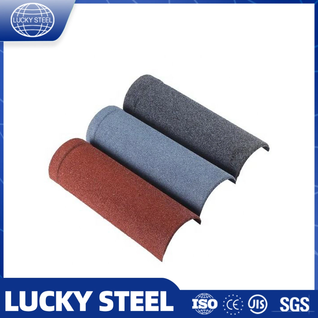 China New Trend High Quality Ceramic Clay Promotion Metallic Roofing Sheet Arc Ridge Roof Tile