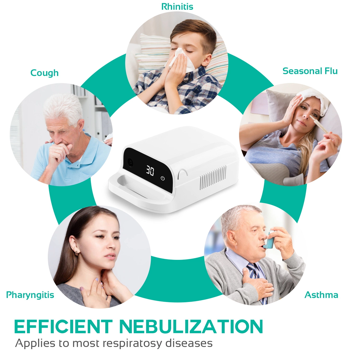 Medical Aerosol Nebulizer Homeuse Nebulizer Machine for Adults and Kids