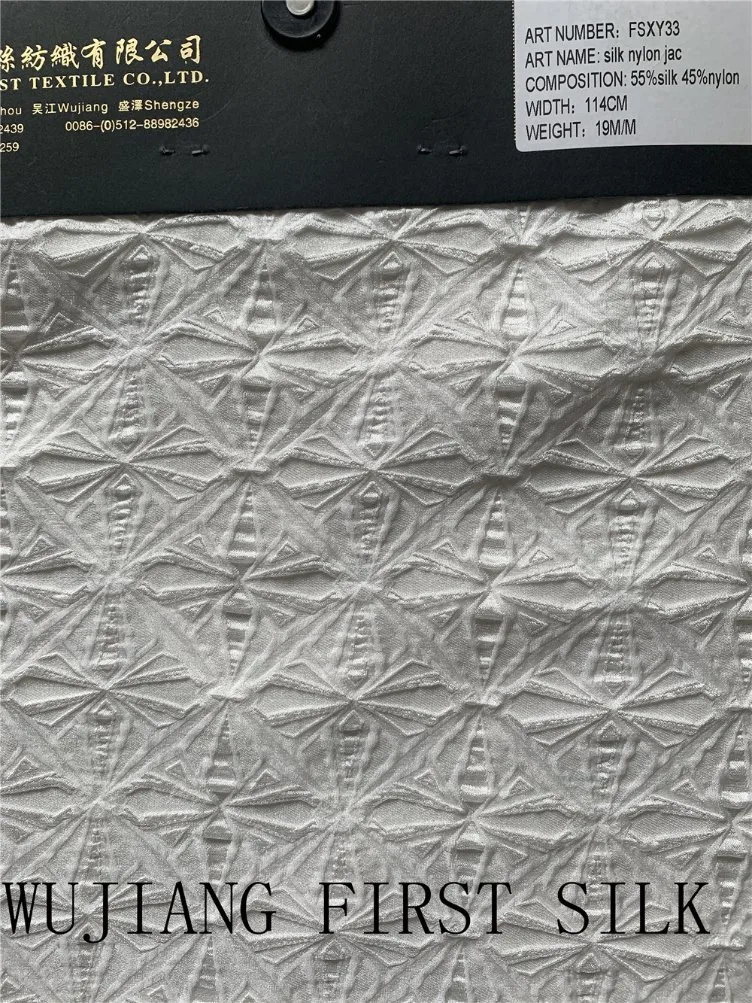 Oeko Tex 100 Certificado de qualidade elevada de nylon de seda tecido Jacquard, seda coroa de Nylon Fabric