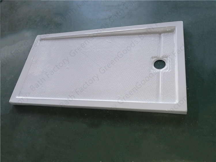 CE Cupc Autocaravana el cuarto de baño 1200 X 800 mm de fibra de vidrio resina Antiskid profunda plato de ducha rectangular