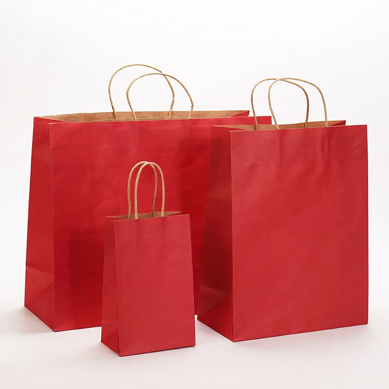 Kraft Paper Bag Custom Clothing Shopping Handbag Gift Bag Catering Takeout Packaging Paper Bag Logo Printing