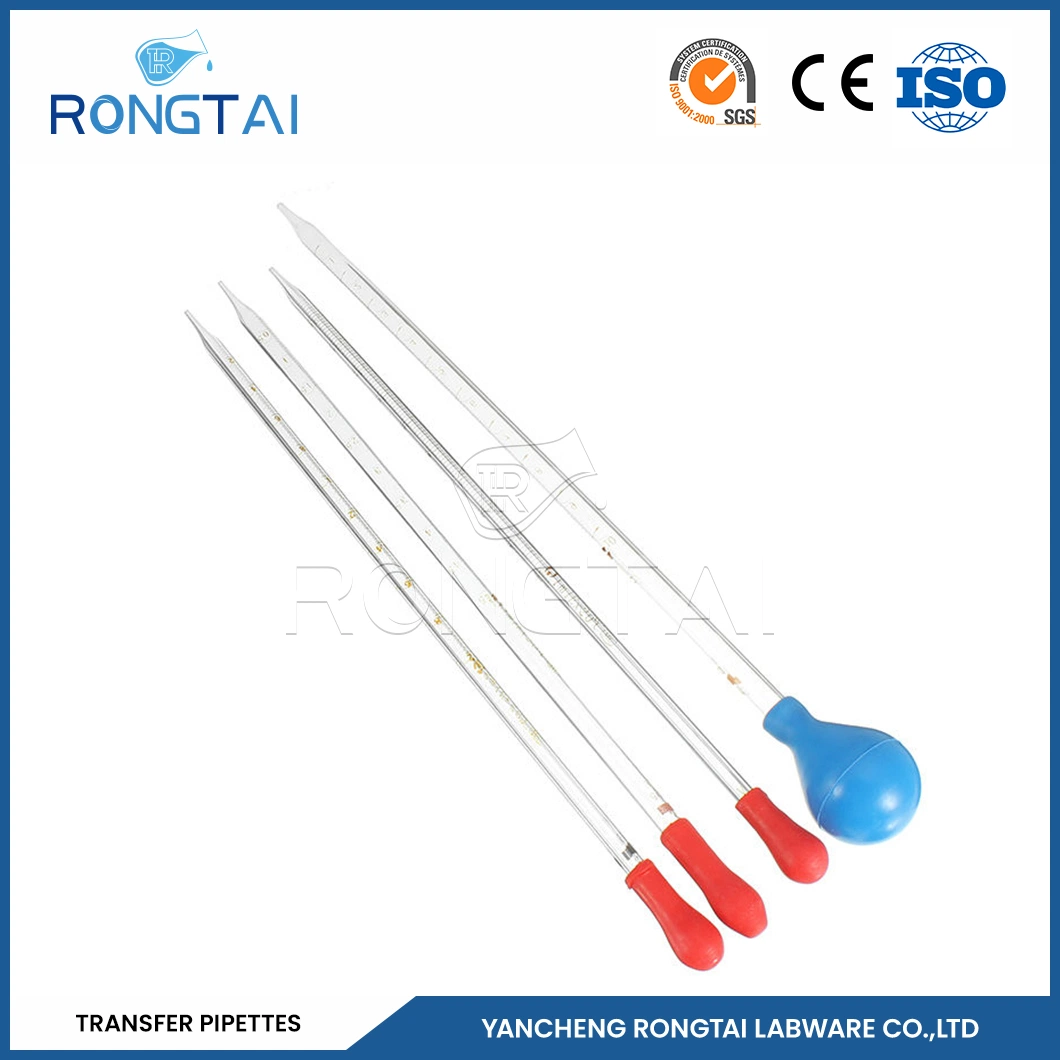 Rongtai Glass Sterile Transfer Pipette Fabricators Glass Pipette 2 Ml China Large Pipettes