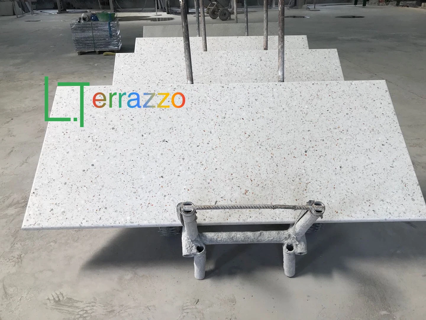 High quality/High cost performance Beveled Anti-Skid Terrazzo White Exterior Floor Tile