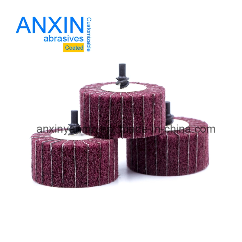 Non-Woven Abrasive Flap Wheel-R Type Polishing Wheel Interleaved Sanding Cloth