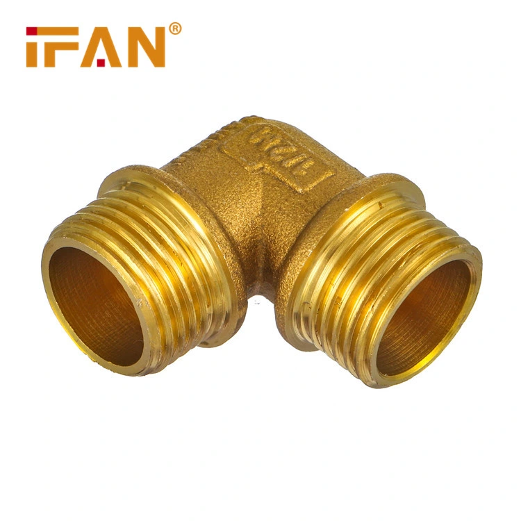 Plomería personalizada Ifan codo Rosca Macho sanitarias 20-32mm codos adaptadores de latón