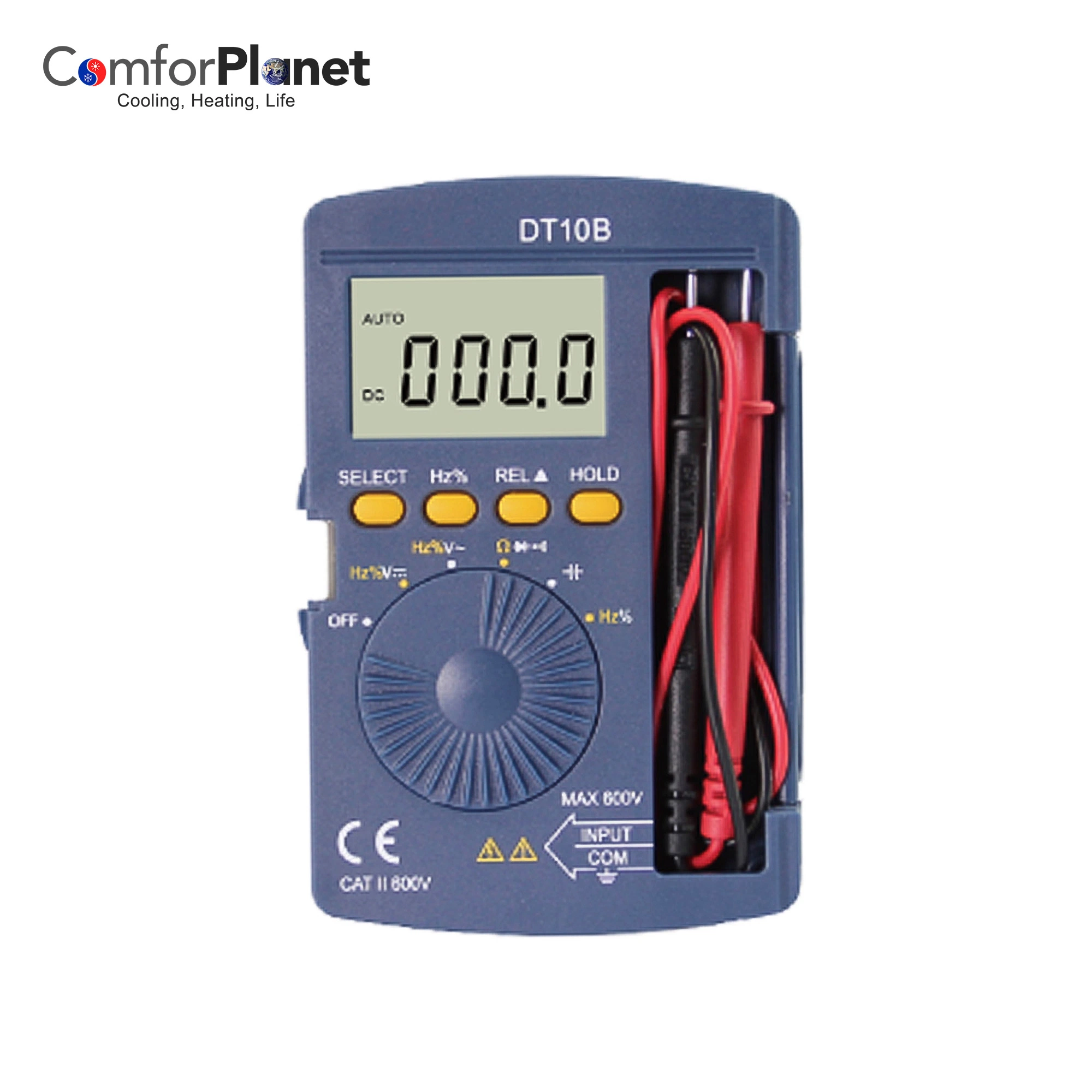 Multímetro digital voltímetro ac/dc Ammetro con voltaje Dt10b Aire acondicionado Fabricante del sistema HVAC