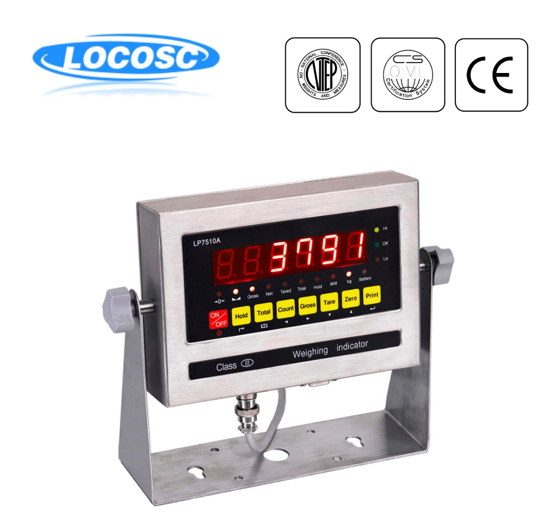 China OIML Ntep aprobación LCD LED indicador de peso electrónico de pesaje de acero inoxidable resistente al agua el indicador