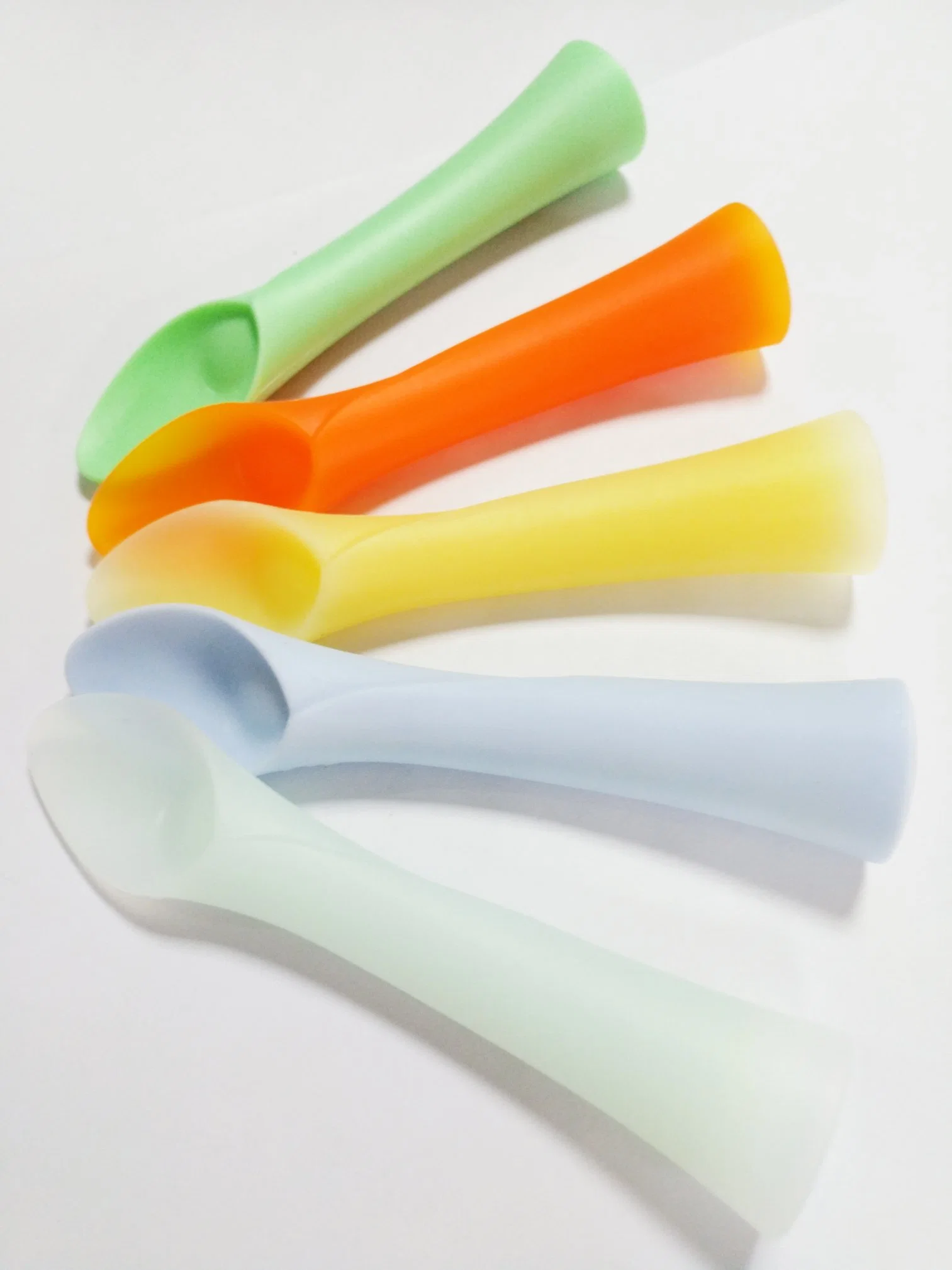 Baby Food Grade Silicone Spoon Baby Weaning Spoons Soup Spoon