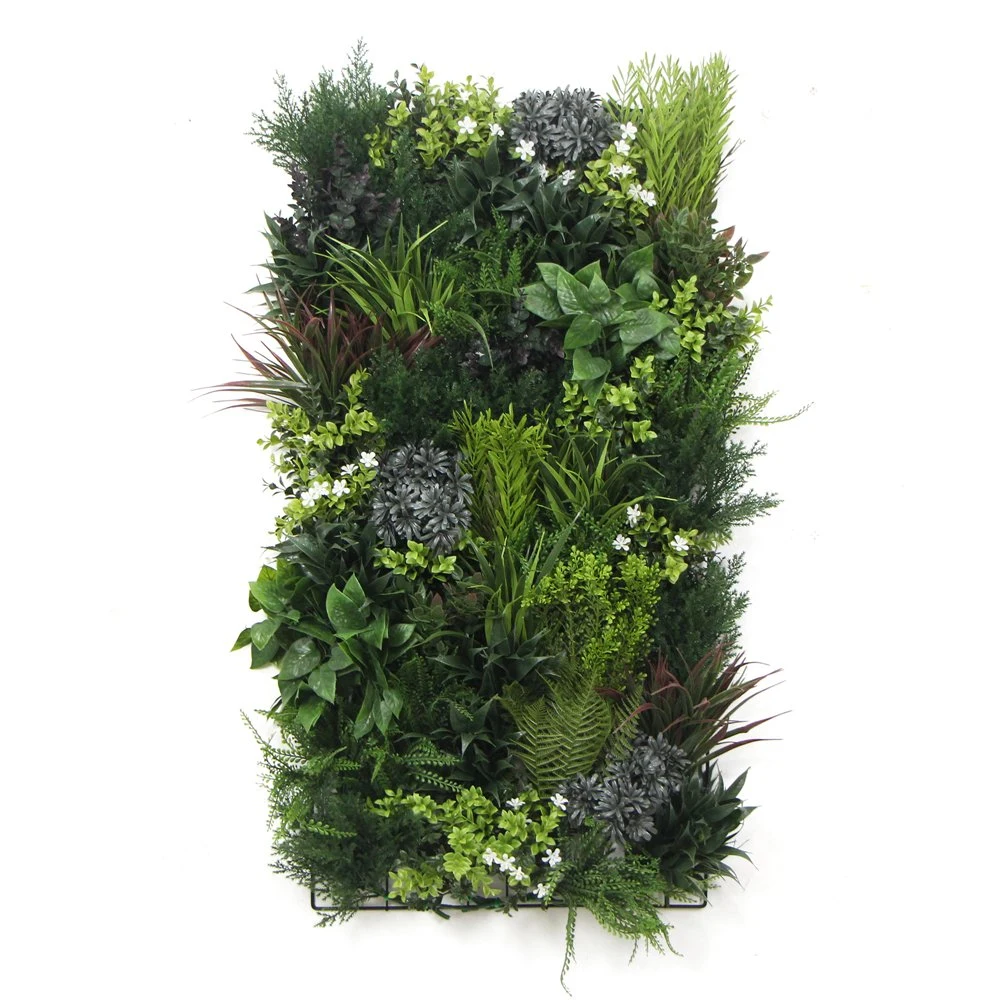 Customized Fireproof High Simulation Artificial Vertical Garden Green Plant Wall for Office Home Deocration DIY