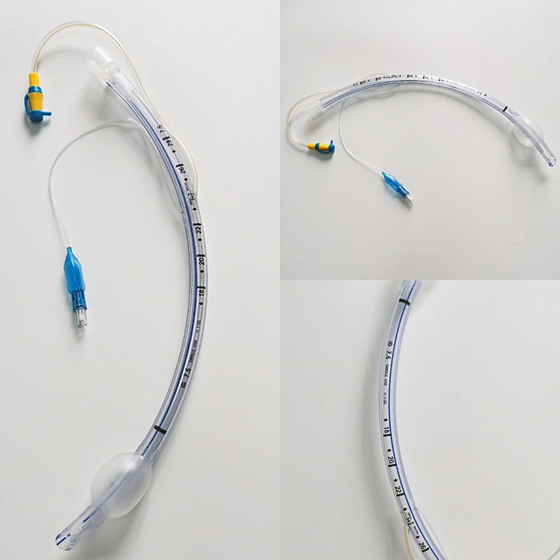 Disposable PVC Endotracheal Tube with Double Suction Lumen