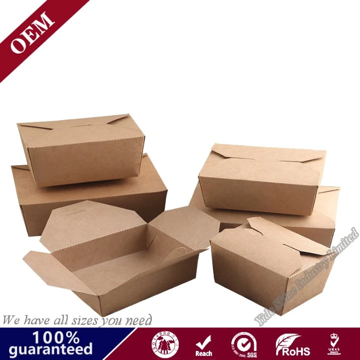 Eco Friendly Takeaway Food Containers Disposable Hot Soup Cups Kraft Paper Salad Bowl