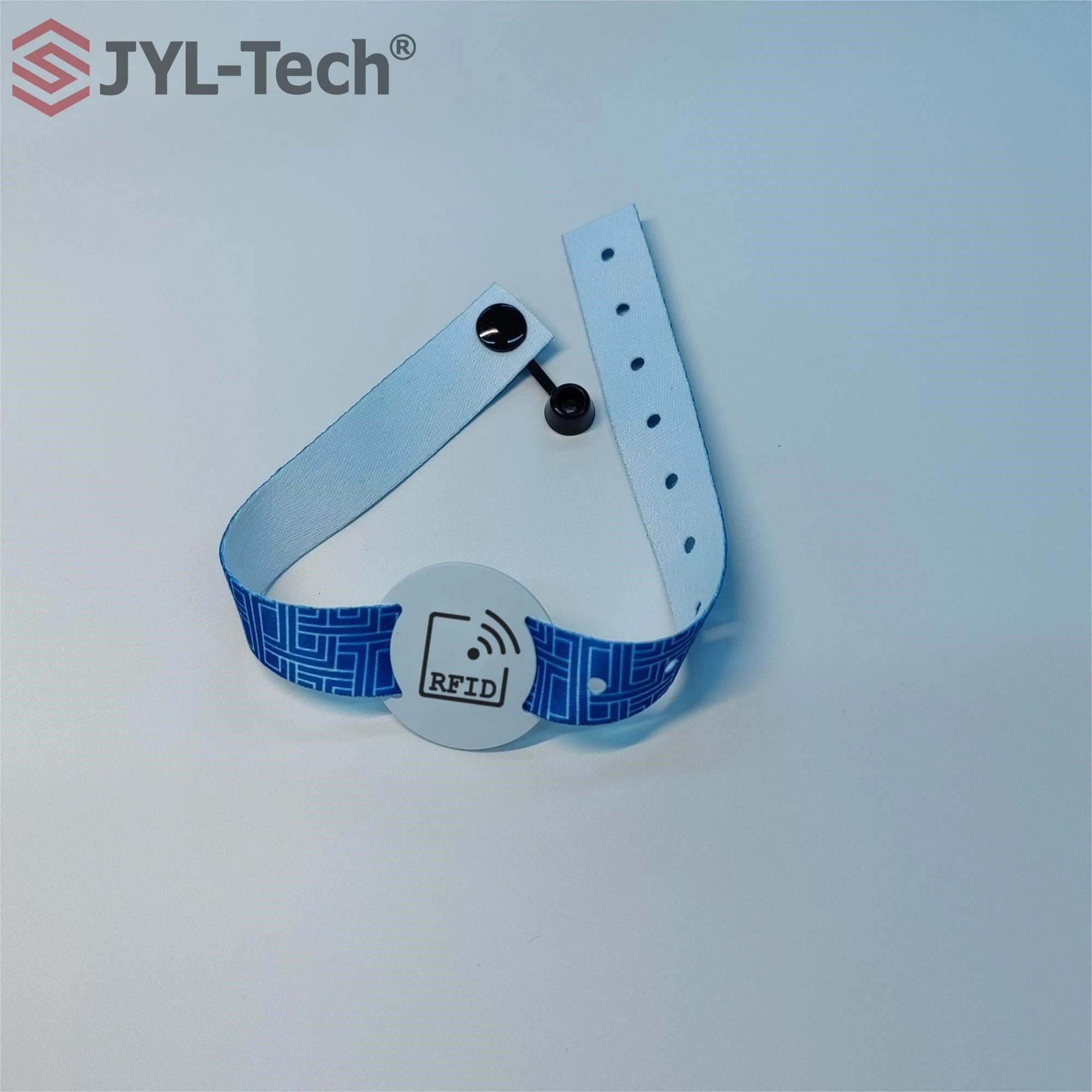 Diseño personalizado tela RFID Velcro-Band Pulseras RFID NFC Woven muñequera Con controles deslizantes para evento