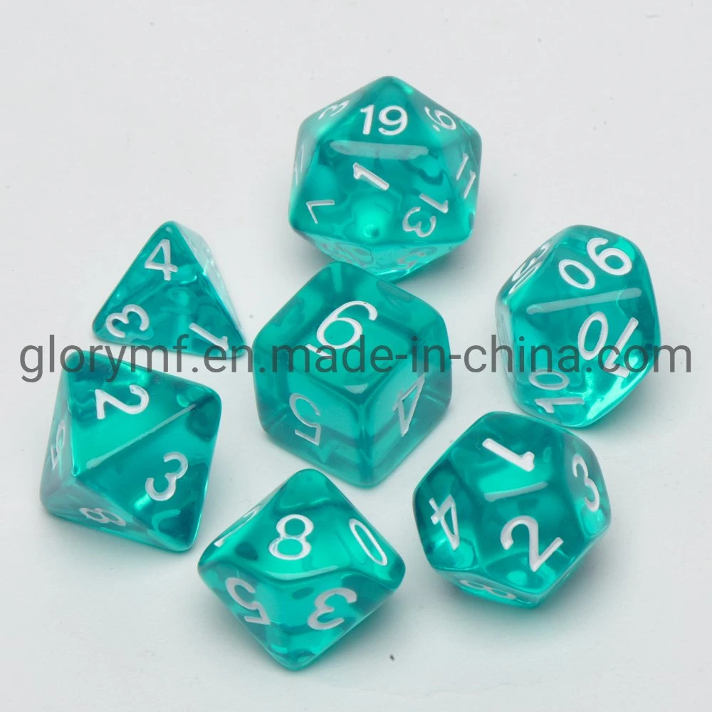 Custom Polyhedral Board Game Acrylic Dnd Dice Set for Rpg