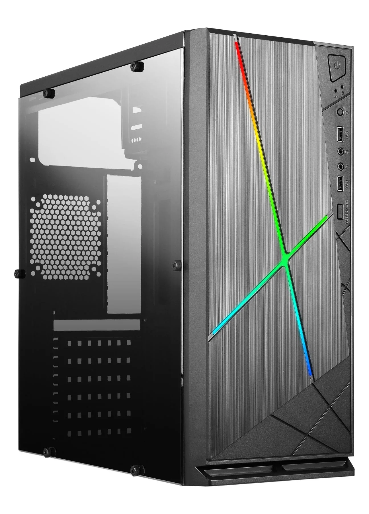 Hot-Sale ATX Gaming Case Office Computer Case with RGB Strip