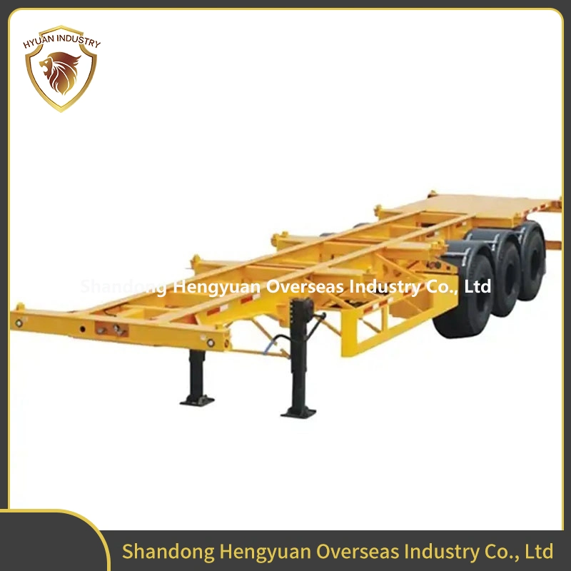 Trailers High Quality Standard 40FT Flatbed Trailer Skeleton Chassis Use 40FT Container 20FT Containers Transport on Sale