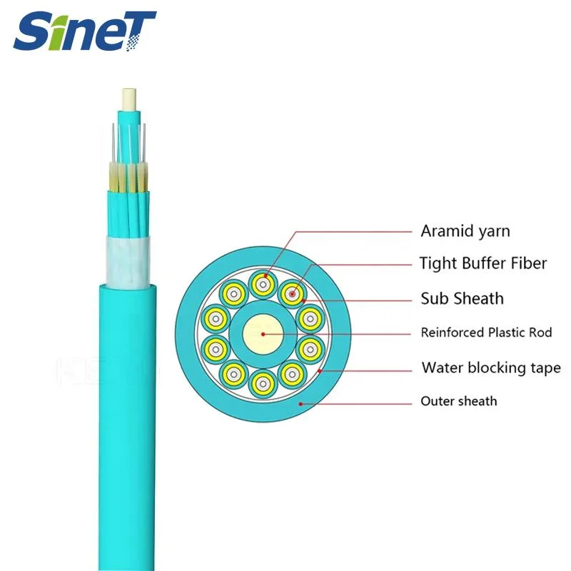 4 8 12 24 36 48 Core Om3 Om4 Fiber Optic Indoor Multicore Branch Distribution Fibre Optical Breakout Cable 48c Gjbfjh