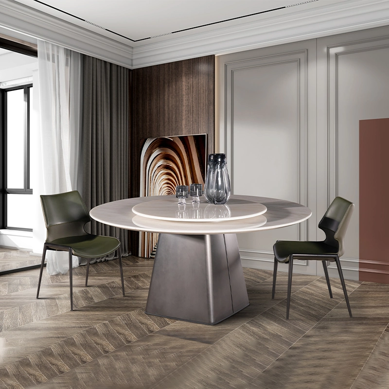 Luxury Modern Marble Restaurant Room Sets Coffee LED Home Furniture Dining Table