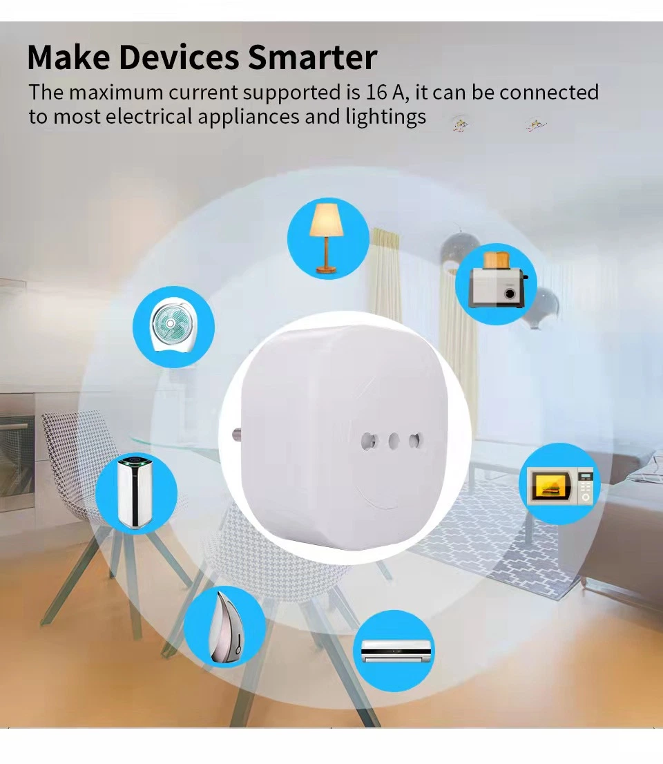 Enchufe Inteligente Italien Tuya WiFi Smart Power Plug 16A Wireless Steckdose Alexa Google Home Enchufe Inteligente Chile Stecker