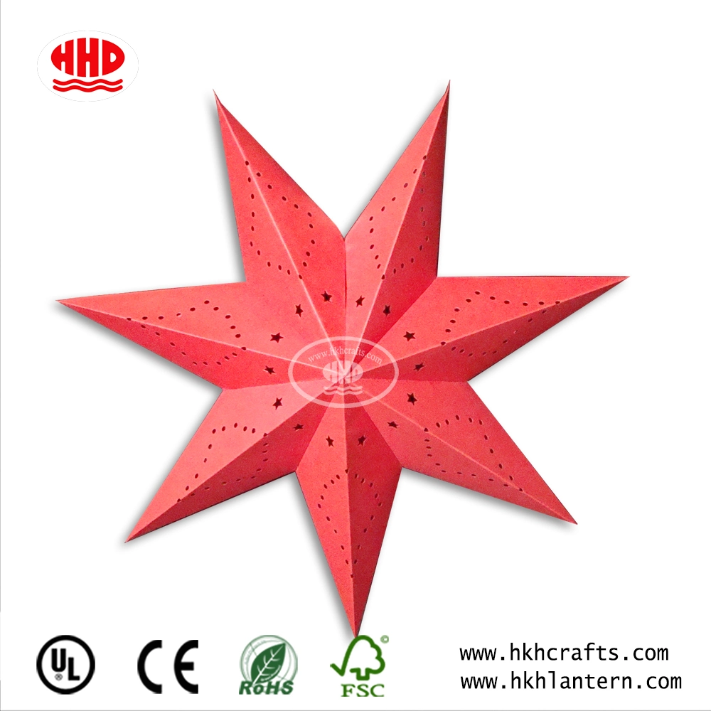 Light up Christmas Red Paper Star Lantern