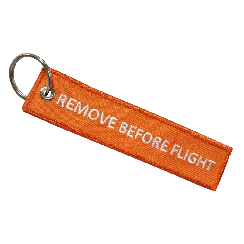 Customization Superior Quality Flight Keychains Blank Tags Custom Embroidery Design Your Own Tag Keychain