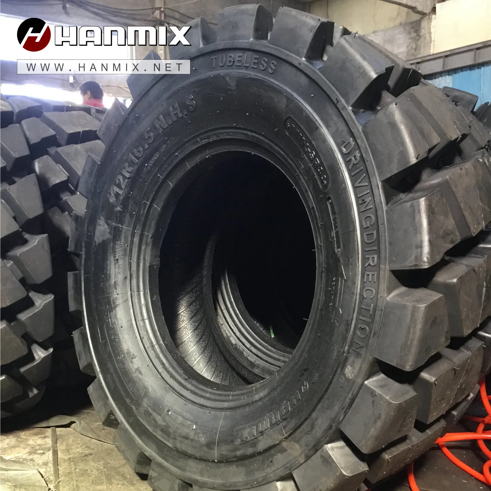 Hanmxi Industrial Tire Otb Mixed Pattern Skidsteer, Aerial Boom Lift, Scissor Lift, Compact Tractor, Front Backhoe 12pr 14pr (10-16.5 12-16.5) Skid Steer Tyre