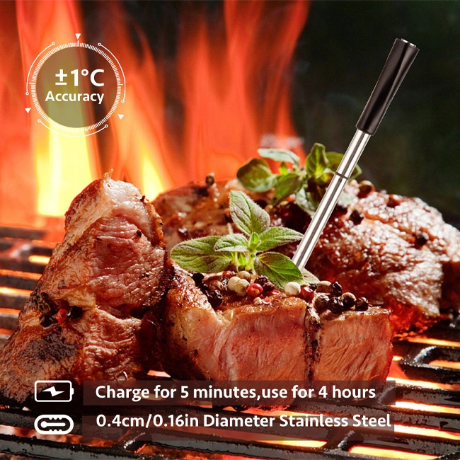 6-Probe Premium Smart Meat Thermometer Bluetooth to WiFi Range Extension for The Oven, Grill, Kitchen