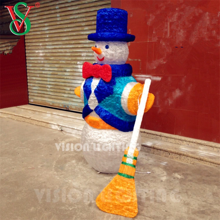 Commercial Lighting Show Street Decoration Christmas 3D Snowman Motif Lights