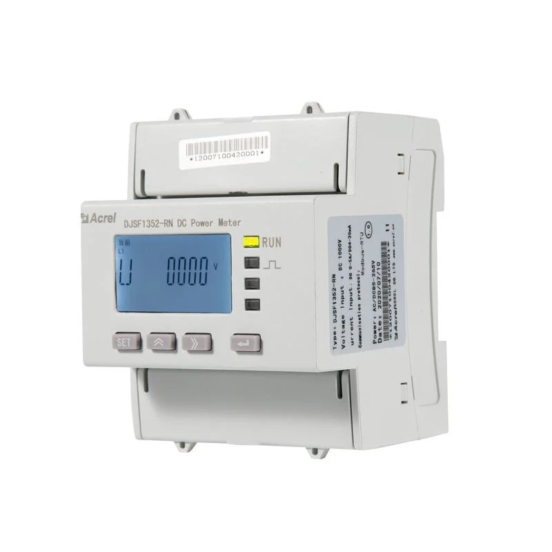 مقياس طاقة التيار المستمر لـ Acrel DC بقدرة 1000 فولت إدخال DIN Rail DC يستخدم على نطاق واسع لشحن جهاز قياس رقمي متعدد الوظائف كيلوواط ساعة باستخدام RS485 Djsf1352-RN