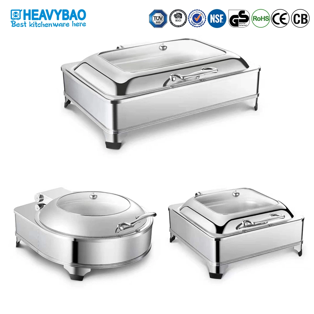Heavybao New Product Multi Sizes Stainless Steel Buffet Food Warmer Set