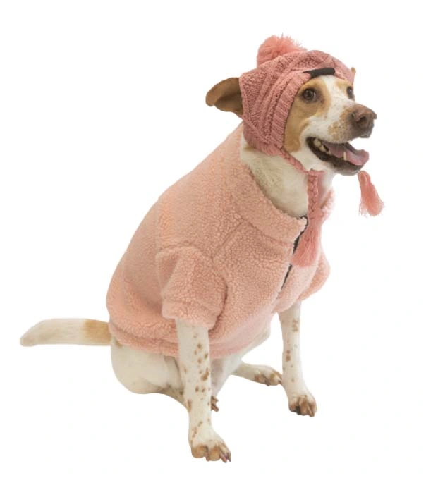 Aldi Winter Pink Zip Fleece Coat Dog Pet Clothes Apparel