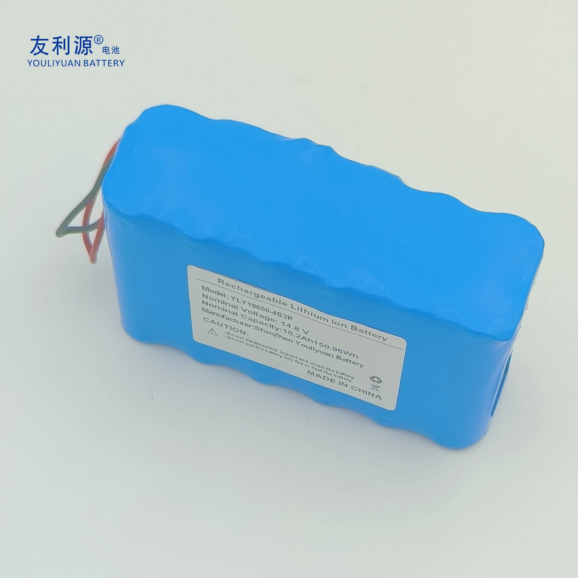 Manufacturer Factory High Capacity Cell 3400mAh 18650 4s3p 14.8V 10.2ah 150.96wh with BMS/PCB and Lead Wire for Solar LED Light/Massage Gun