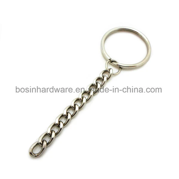20mm Metal Key Ring with Long Curb Chain