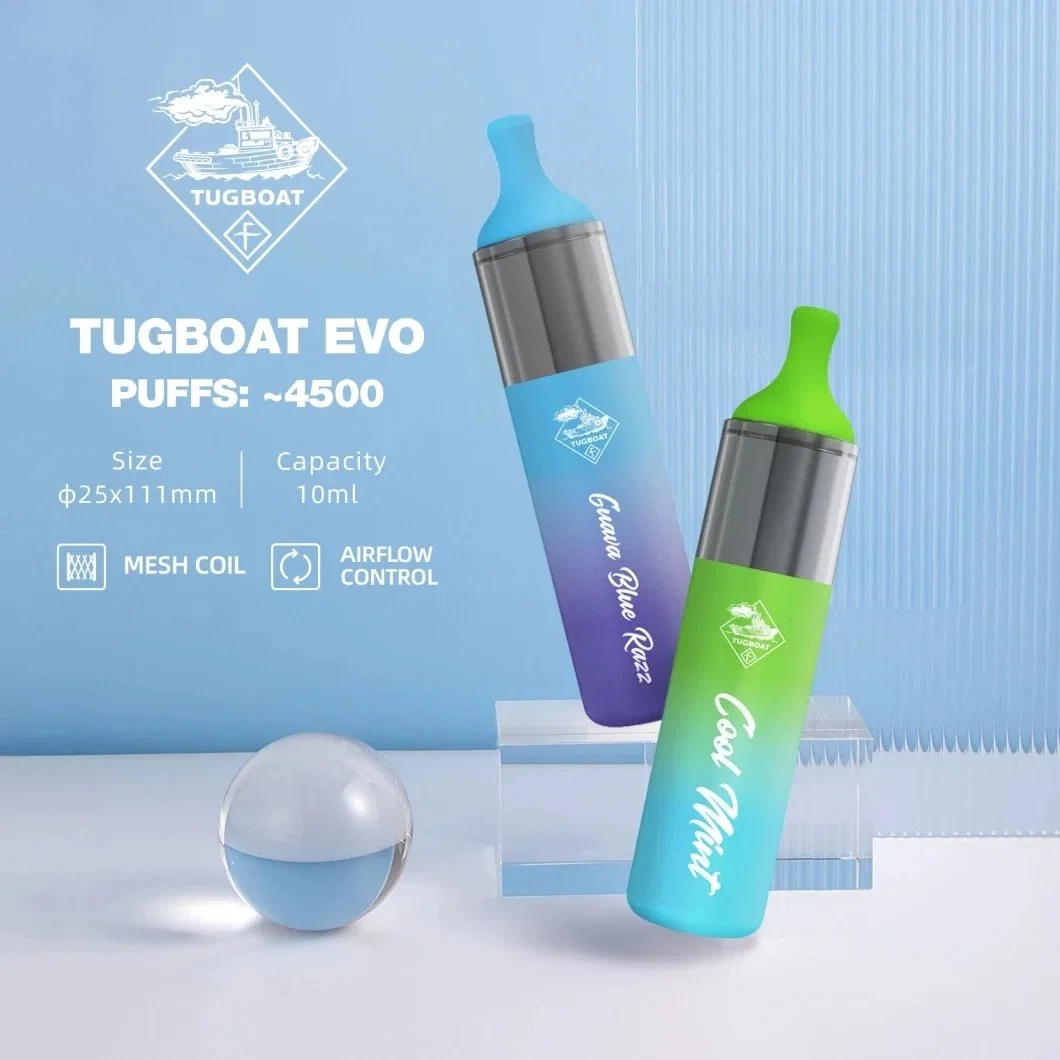 Zbood Customize Tugboat Evo 4500 Puffs Air Glow Price System Ae Bar Igets Kubik Vimto Electronic Cigarette