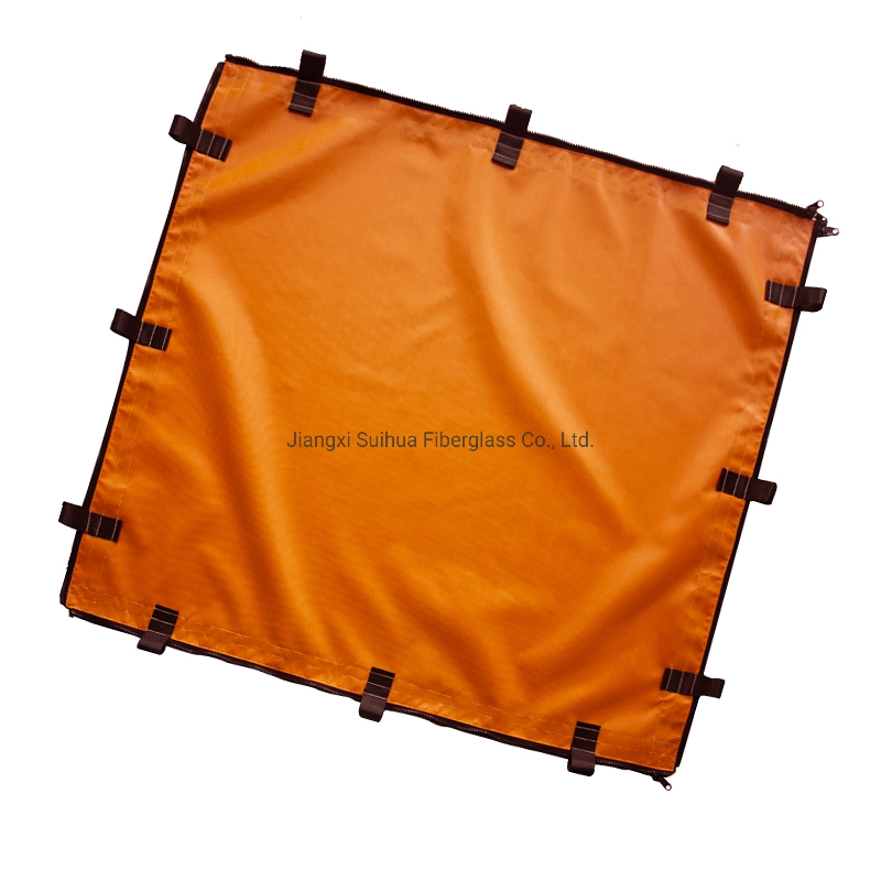 Fiberglass Fabric with Zipper Hook Loop Using for Safe Welding Habitats on Offshore Platform