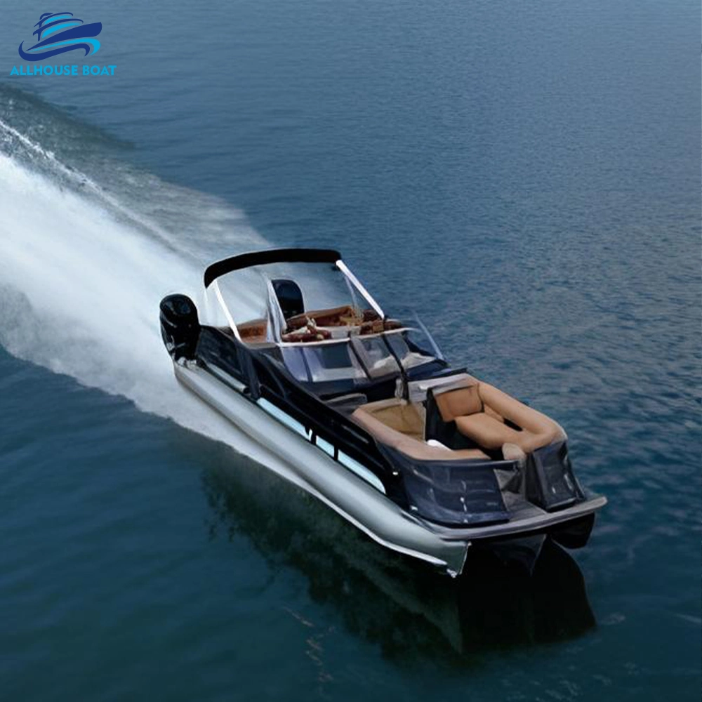 Factory 29FT Fully Welded New Design Luxury Aluminum Recreational Floating Pontoon Boats