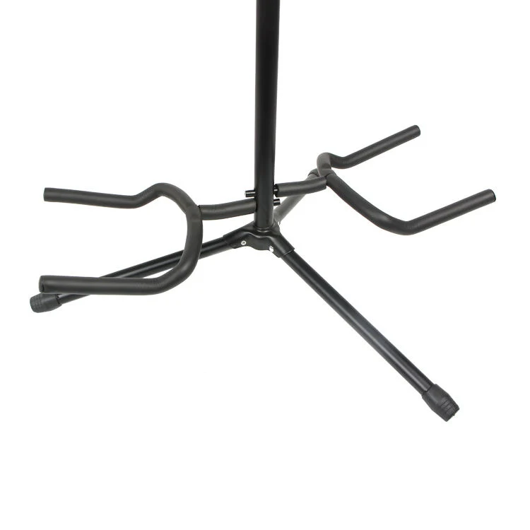 Doble de alta calidad de guitarra portátil Vertical Stand Stand guitarra negra