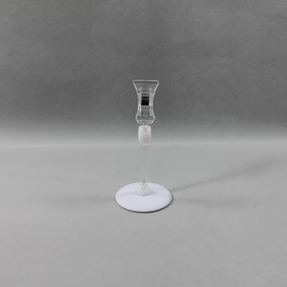 Wholesale Supermarket Plastic Label Holder Clip Adhesive Round Base