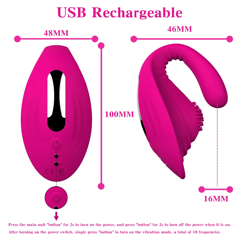 Popularity Wearable Wireless Remote Control 2 Motors Triple Motivation Dildo Vibrator Silicone Clitoris Sucking Vibrator