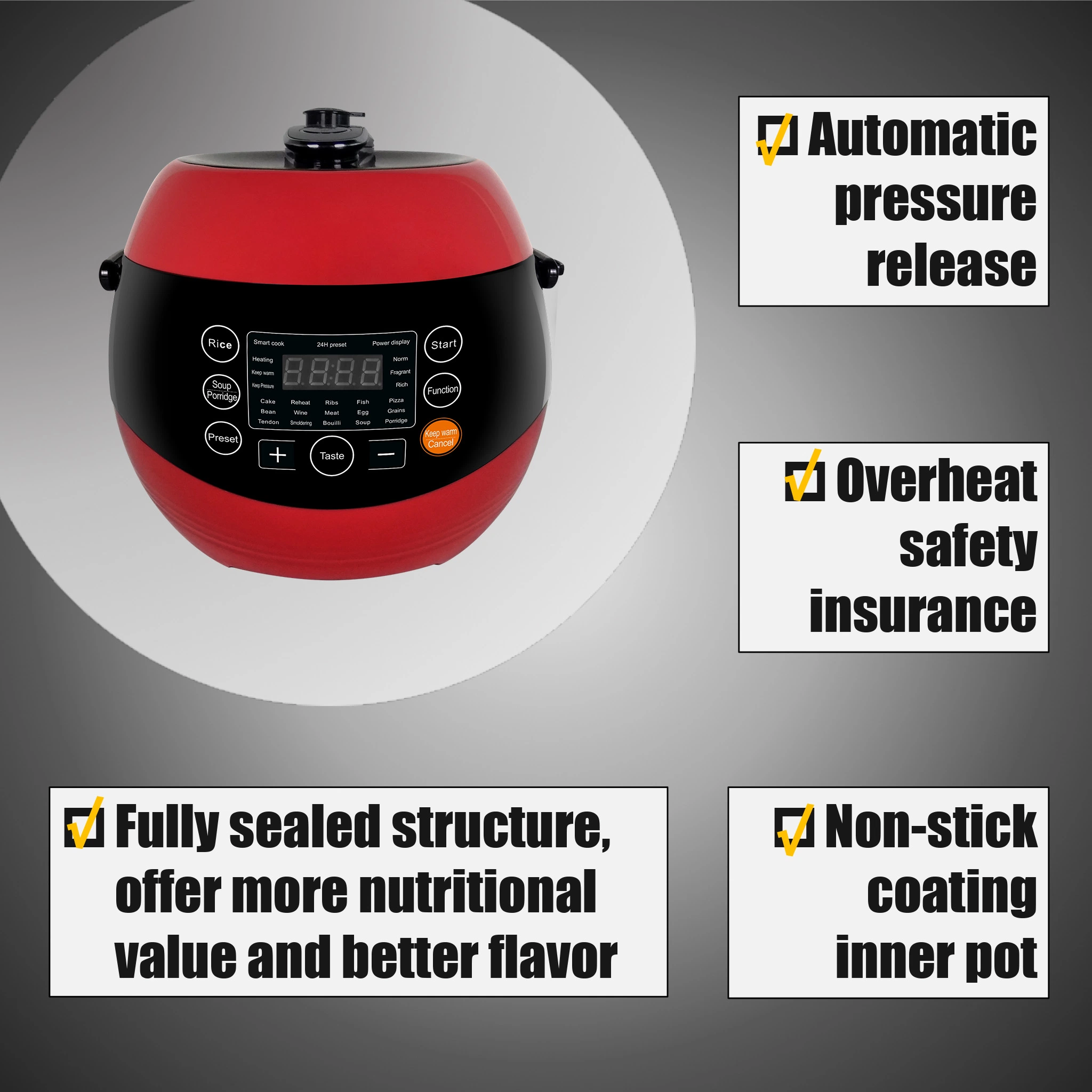 5L High quality/High cost performance Stainless Steel Large Capacity Multi-Functional Commercial Digital Rice Cooker