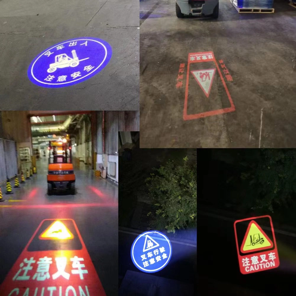 Forklift LED Safety Sign Projector Zone Area Light Caution Forklift Logo Projector Customize Pattern for Warehouse