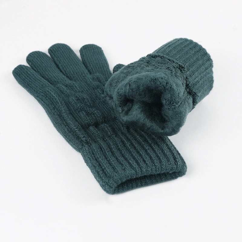 Wholesale/Supplier Winter Warm Wool Acrylic Thicken Men Knitted Gloves