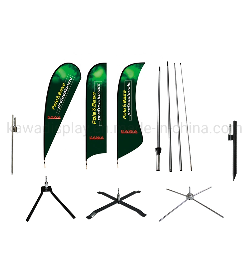 Folding X Cross Base Used for Fiberglass Beach Flag Pole Holder/Outdoor Fiberglass Feather Flagpole/Fiberglass Teardrop Flag Poles